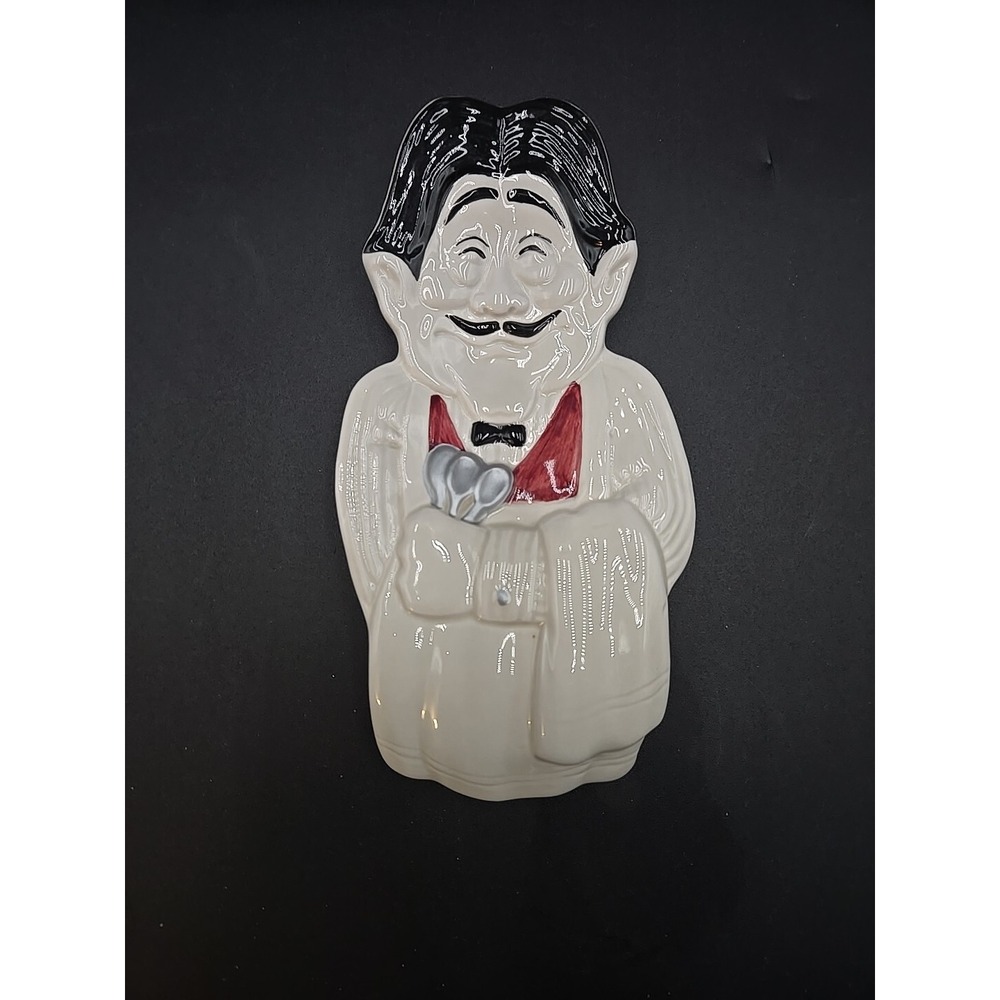 Department 56 Coffee Break Chef Spoon Rest Wall Decor Black White Decor W/ Box